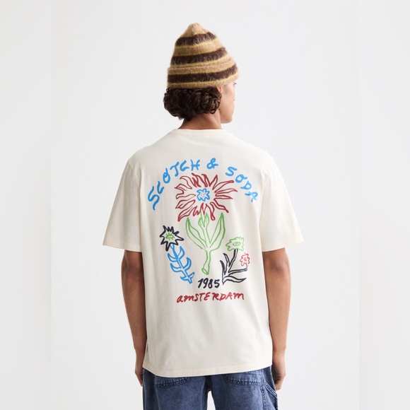 Scotch & Soda | REGULAR-FIT FRONT AND BACK ARTWORK T-SHIRT size L. Like New - Picture 3 of 3